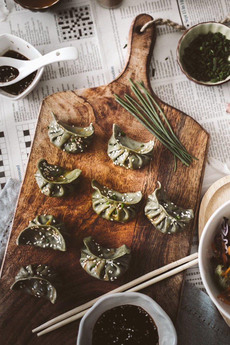 Spinach Dumplings with Sesame Seeds - Dumpling Recipe