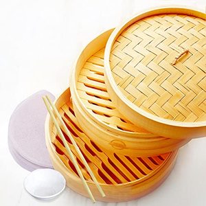 Ideal for Cooking and Steaming Dumplings with Two Tiers