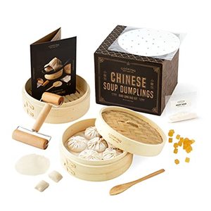 Includes Pre-Made Dumpling Wrappers, Flavorful Pork Filling, and Savory Soup Broth